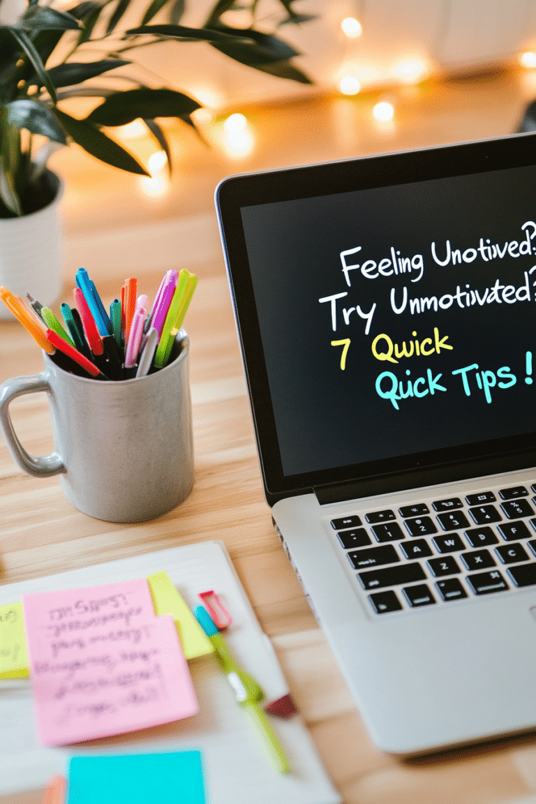 7 Things You Should Do When You Feel Unmotivated